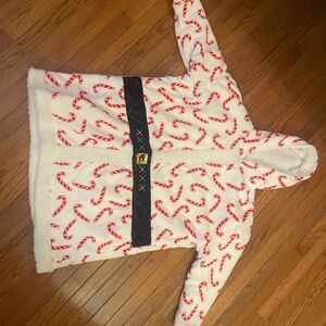 Candy Cane Patterned blanket Hoodie one size